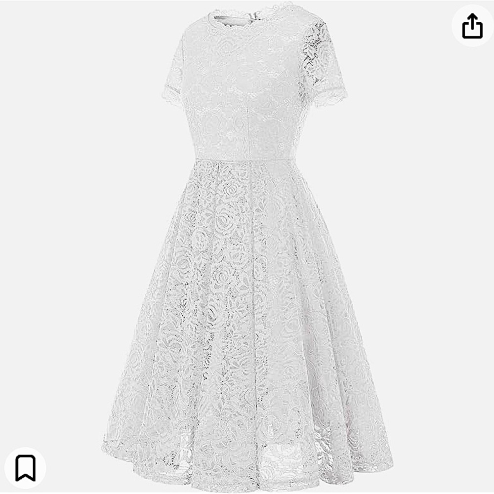 DRESS TELLS white formal/cocktail lace dress | Size: M | Color: White | New
